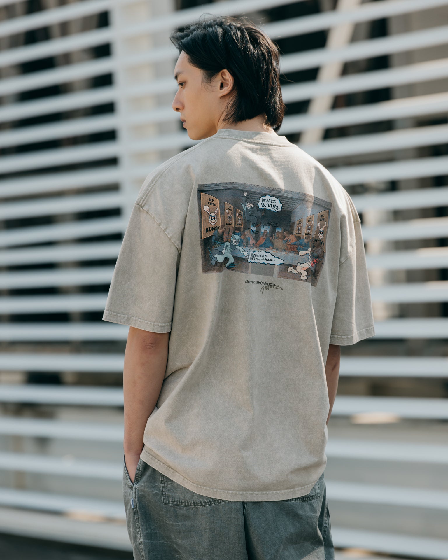 Grocery x Mr.Owlman & Friends Last Supper Washed Tee/Sand